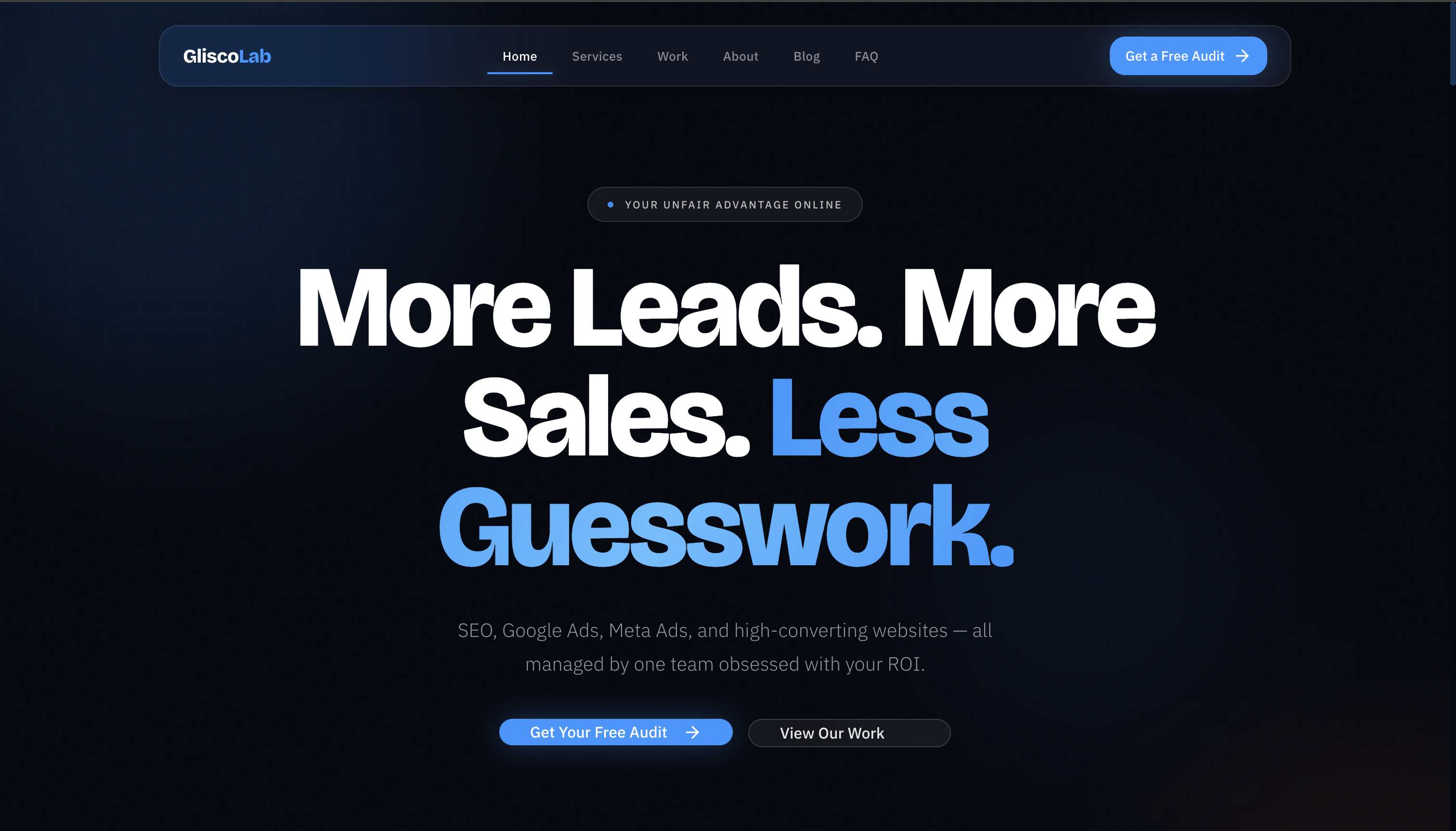 Glisco Lab – Full-service digital marketing agency delivering SEO, paid ads, social strategy, and web development